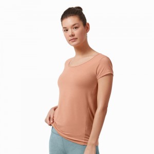 On Active-T Breathe T-shirts Dames Oranje | 740182VAS