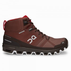 On Cloudrock Waterproof Wandelschoenen Heren Rood | 875640UFC