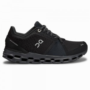 On Cloudstratus Road Loopschoenen Dames Zwart Grijs | 347268BIV