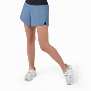 On Running Hardloopshorts Dames Blauw Zwart | 364172BUS