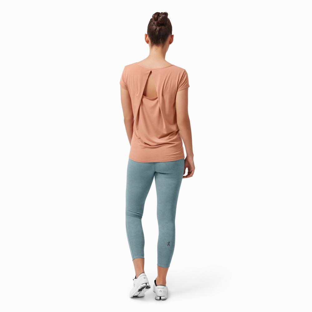 On Active-T Breathe T-shirts Dames Oranje | 740182VAS