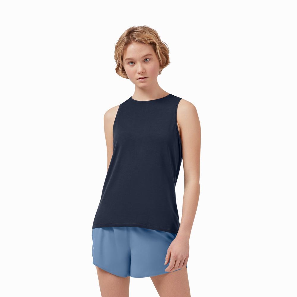 On Active Tanktop Dames Donkerblauw | 293608CYG