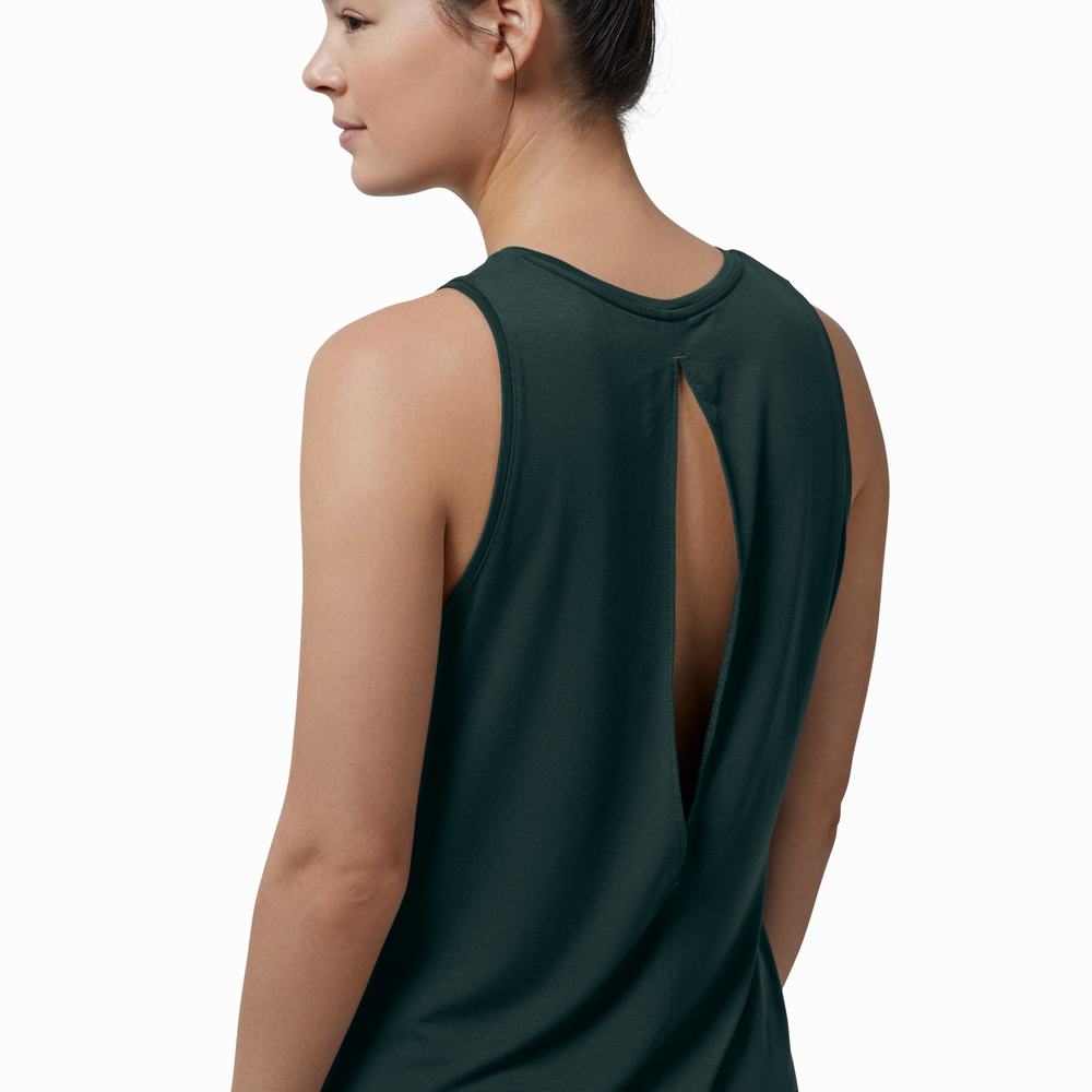 On Active Tanktop Dames Donkergroen | 380659RBA