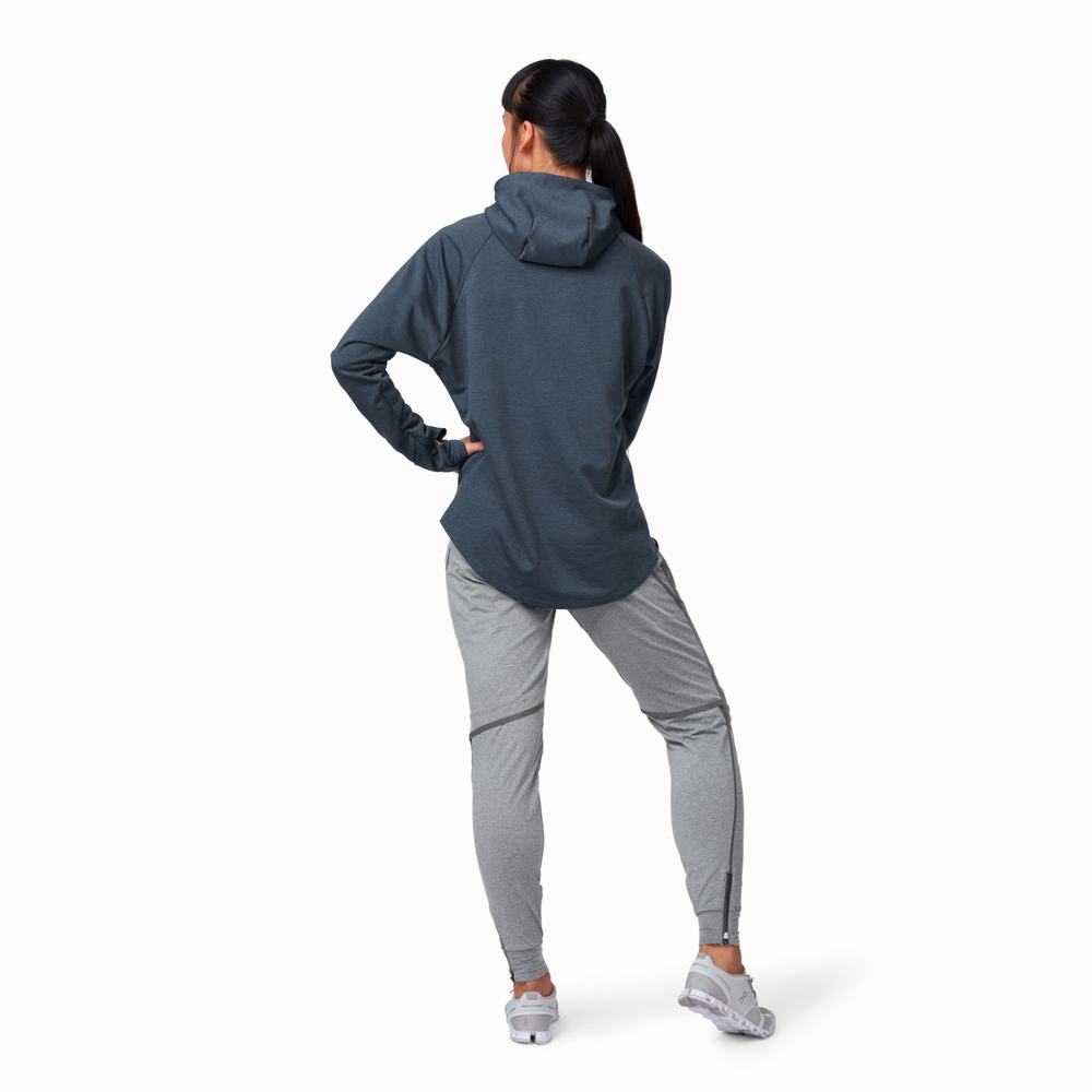 On Athletic & Running Hoodie Dames Donkerblauw | 842973QLP