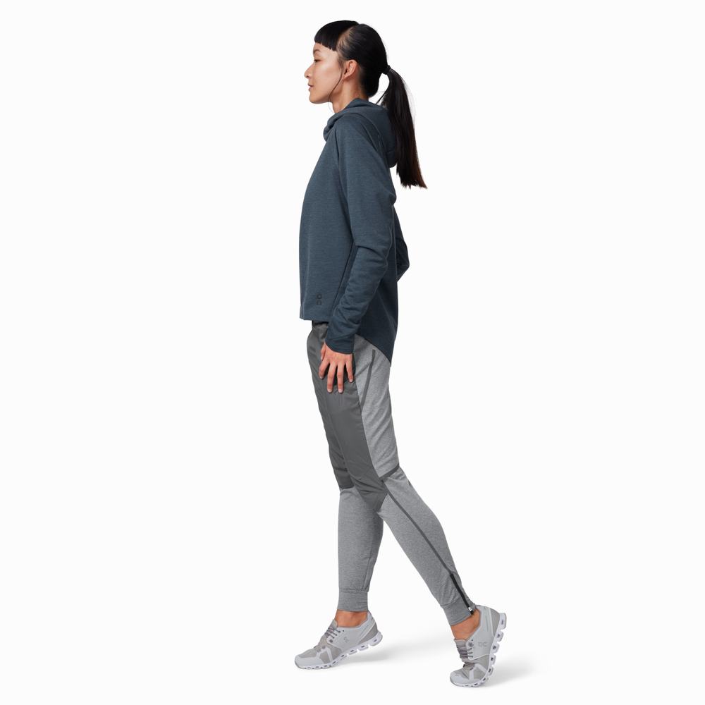 On Athletic & Running Hoodie Dames Donkerblauw | 842973QLP