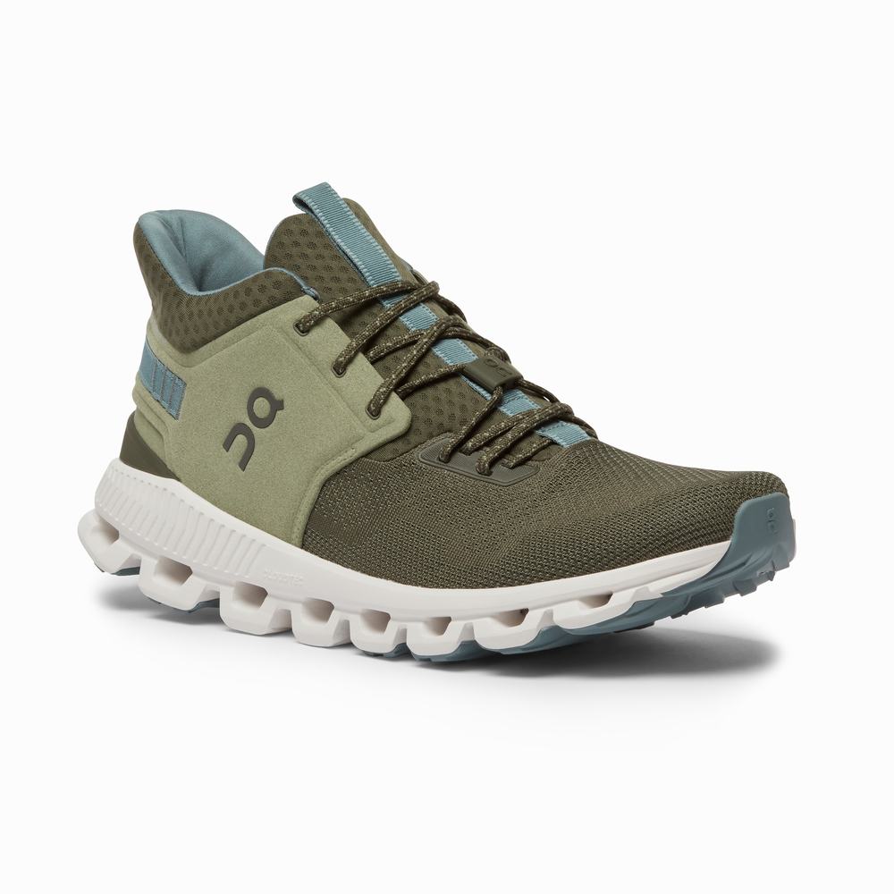 On Cloud Hi Edge Sneakers Heren Olijfgroen | 906718ONR