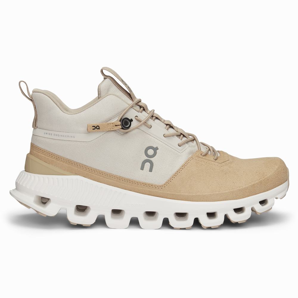 On Cloud Hi Sneakers Dames Beige Bruin | 376819YST