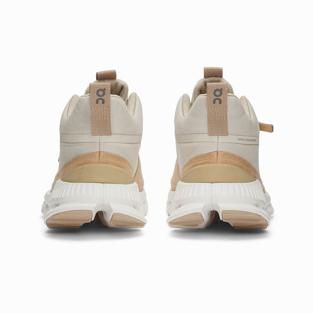 On Cloud Hi Sneakers Dames Beige Bruin | 376819YST