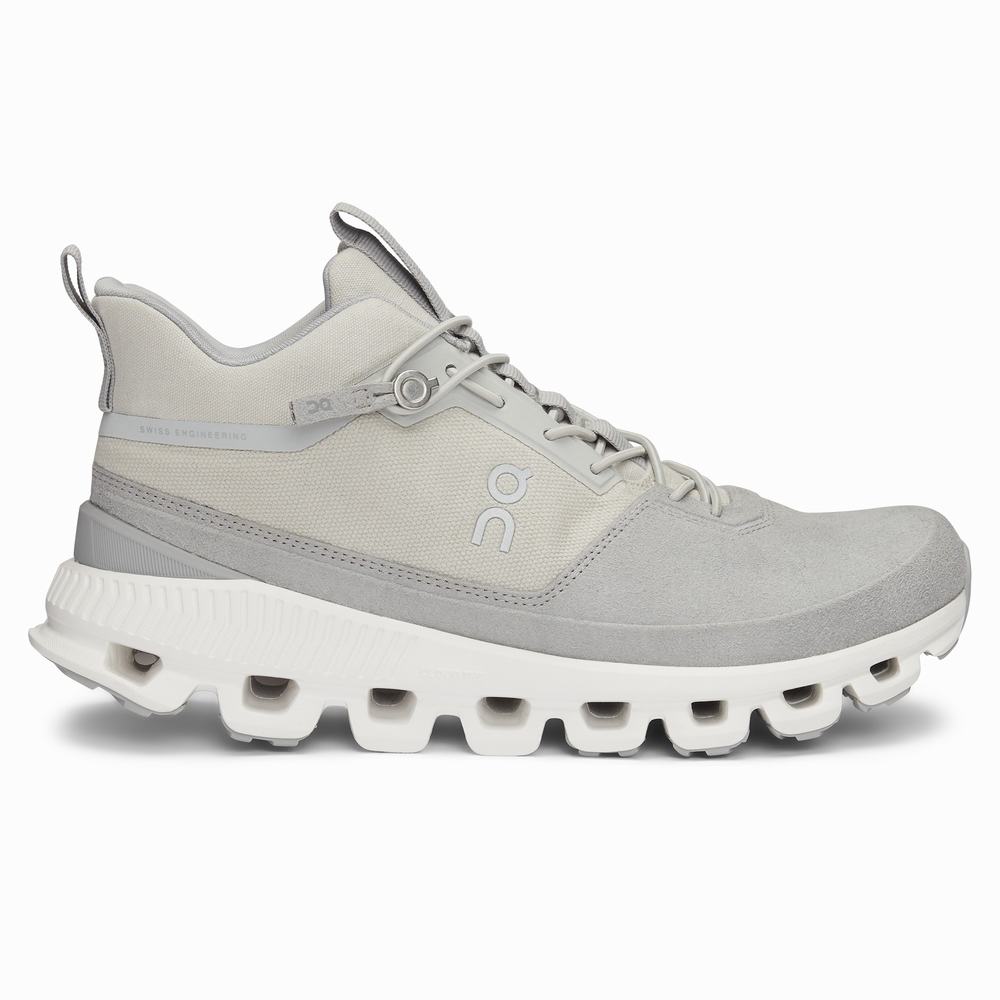 On Cloud Hi Sneakers Dames Beige Grijs | 471056BDC