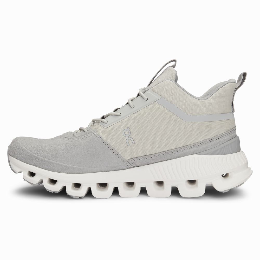 On Cloud Hi Sneakers Dames Beige Grijs | 471056BDC