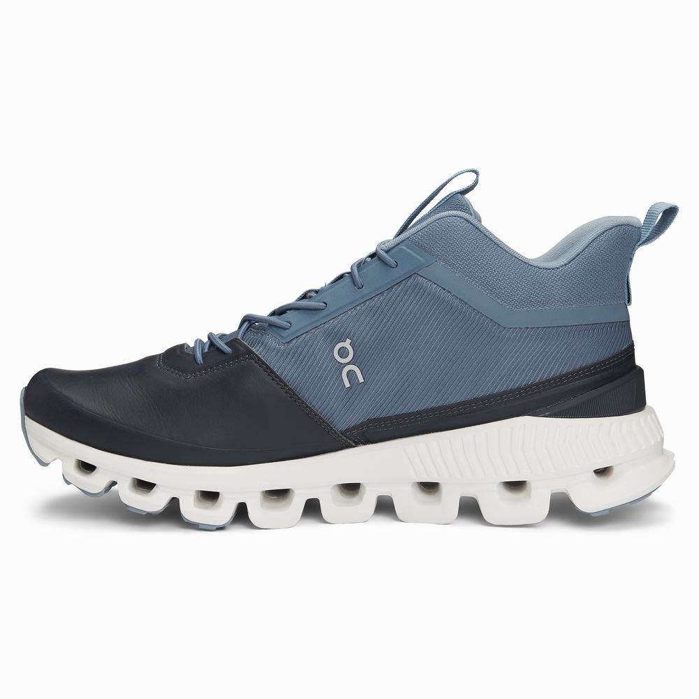 On Cloud Hi Sneakers Dames Zwart Donkerblauw | 961327RXV