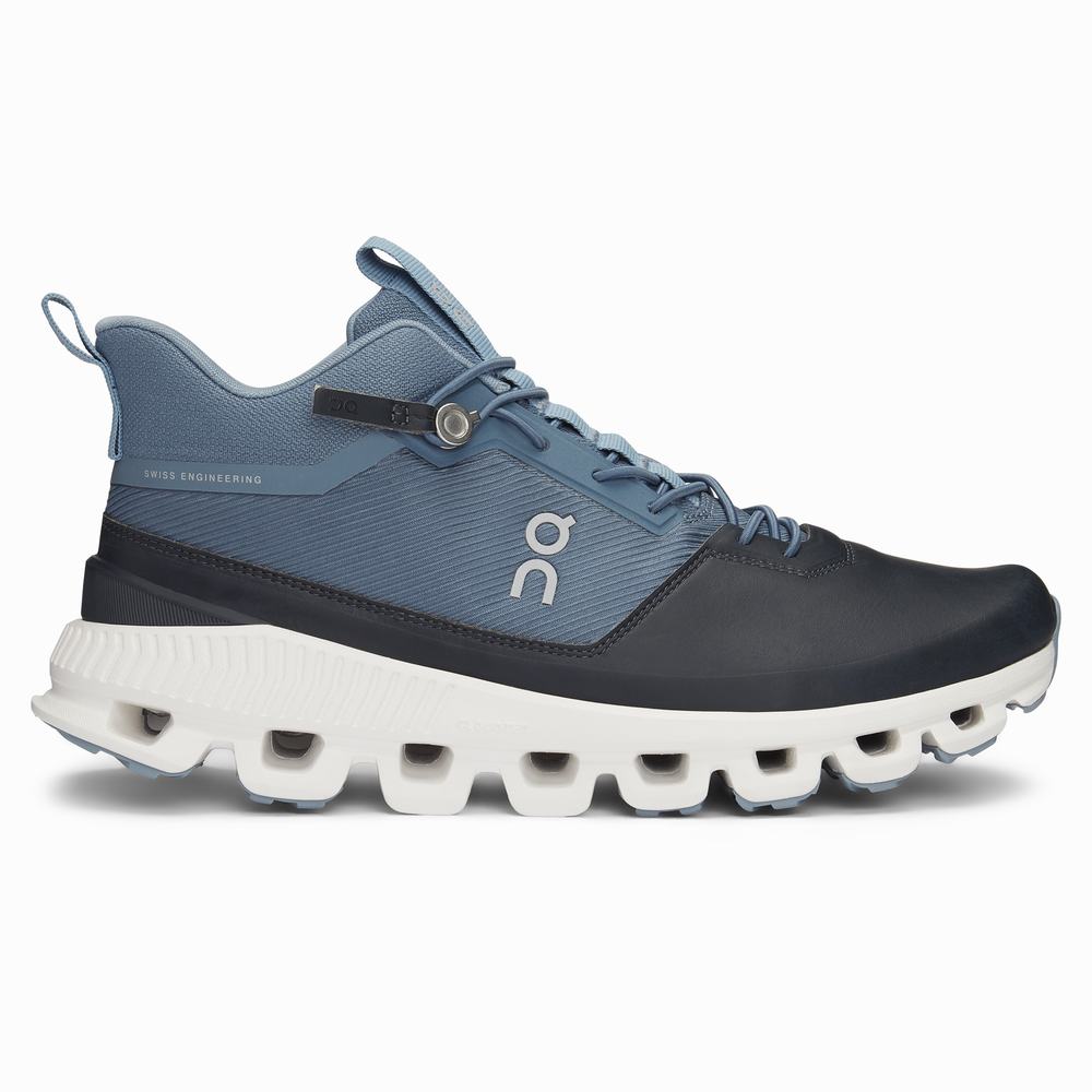 On Cloud Hi Sneakers Dames Zwart Donkerblauw | 961327RXV