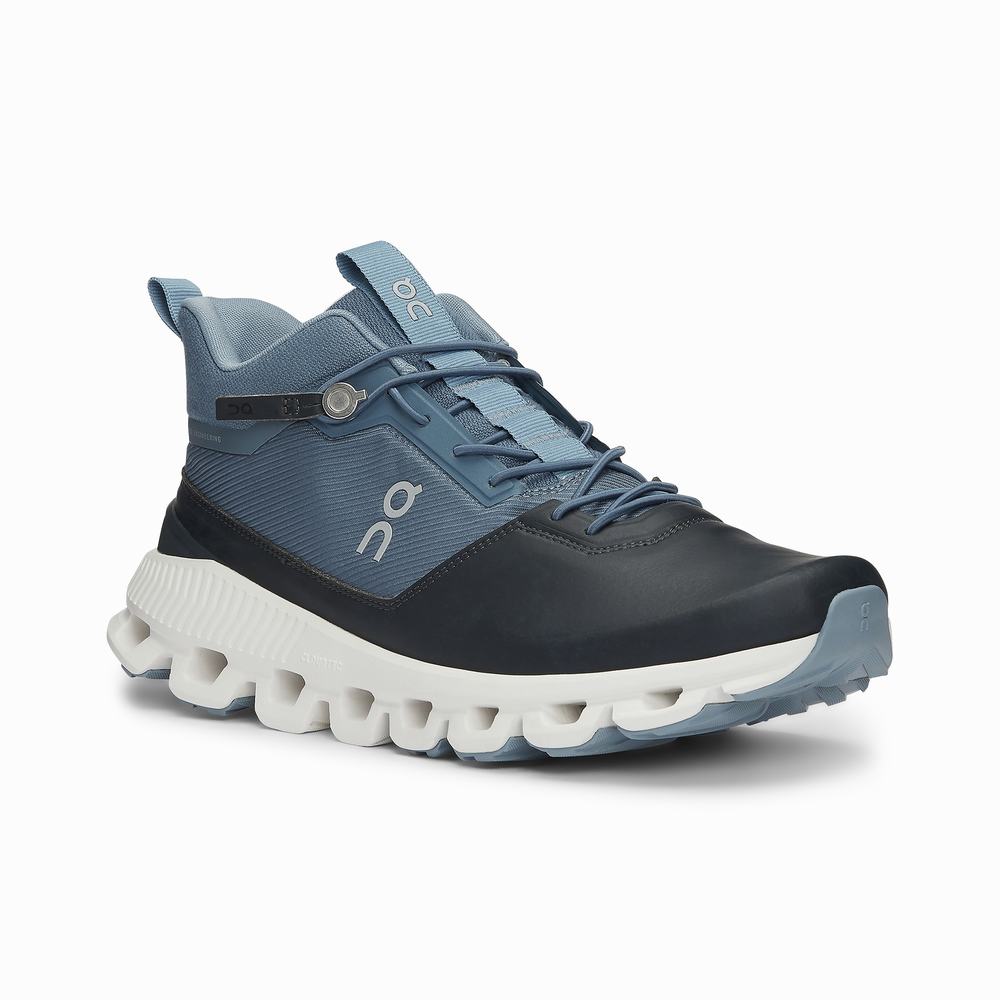 On Cloud Hi Sneakers Dames Zwart Donkerblauw | 961327RXV