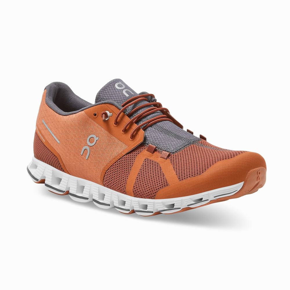 On Cloud Road Loopschoenen Heren Bruin Oranje | 054172QYL