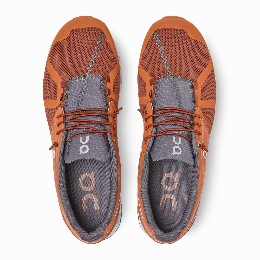 On Cloud Road Loopschoenen Heren Bruin Oranje | 054172QYL