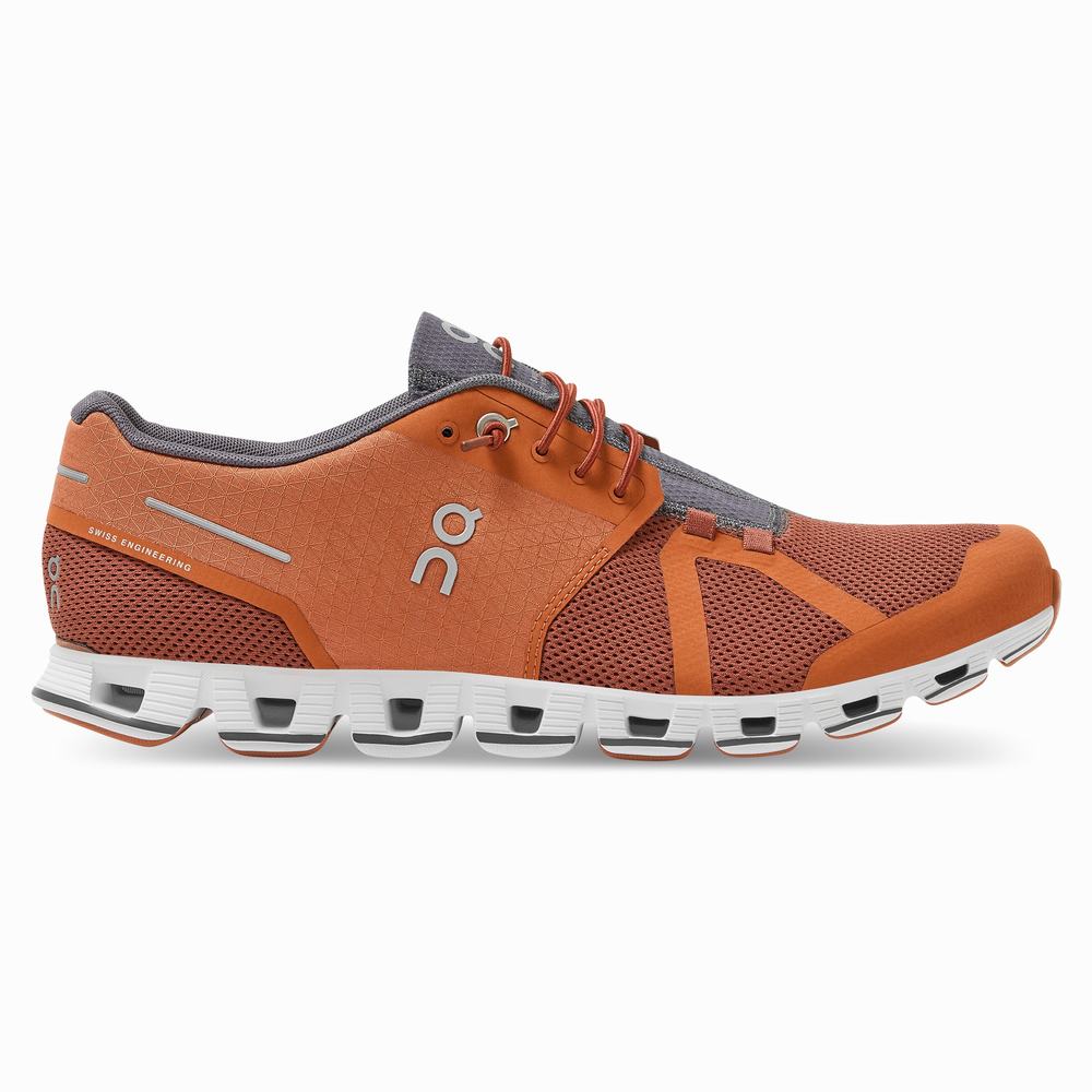 On Cloud Road Loopschoenen Heren Bruin Oranje | 054172QYL