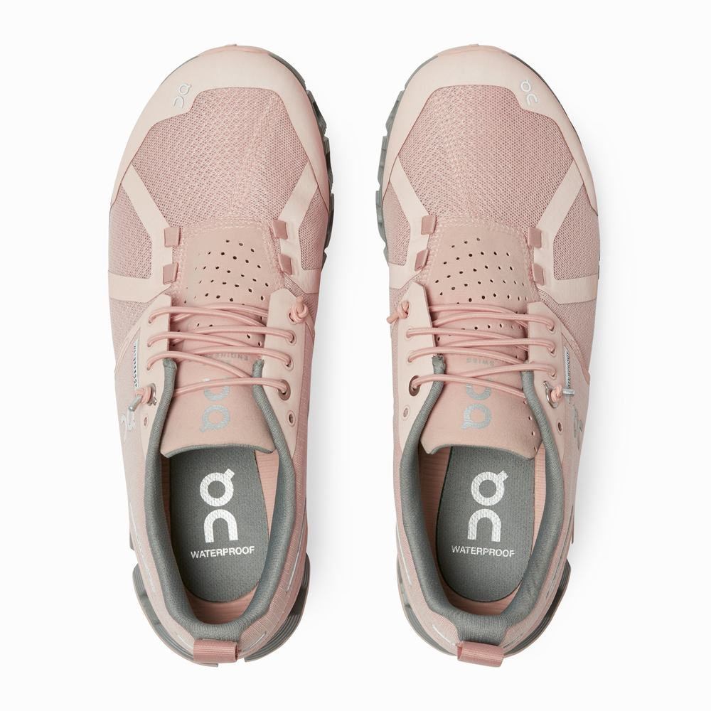 On Cloud Waterproof Road Loopschoenen Dames Roze | 185243PFE