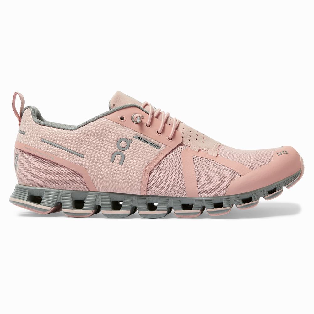 On Cloud Waterproof Road Loopschoenen Dames Roze | 185243PFE