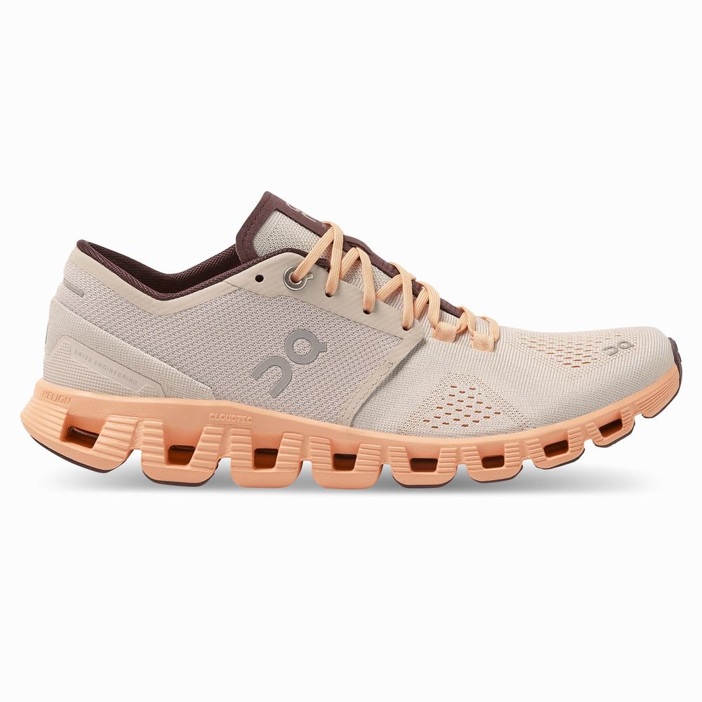 On Cloud X Trainingsschoenen Dames Zilver | 824507ZJD