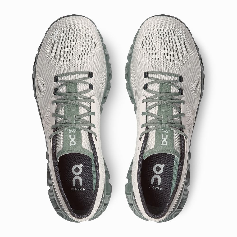 On Cloud X Trainingsschoenen Heren Khaki Olijfgroen | 861075QSB