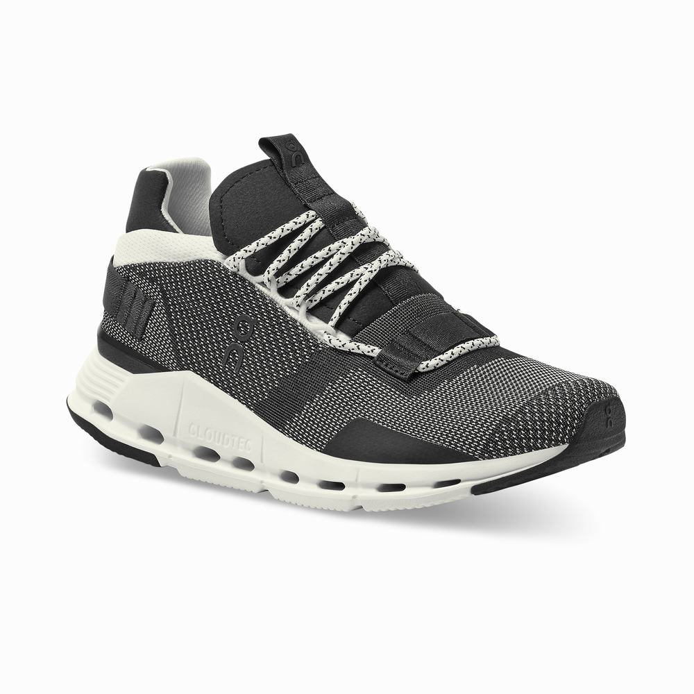 On Cloudnova Sneakers Heren Zwart Wit | 517649KNR