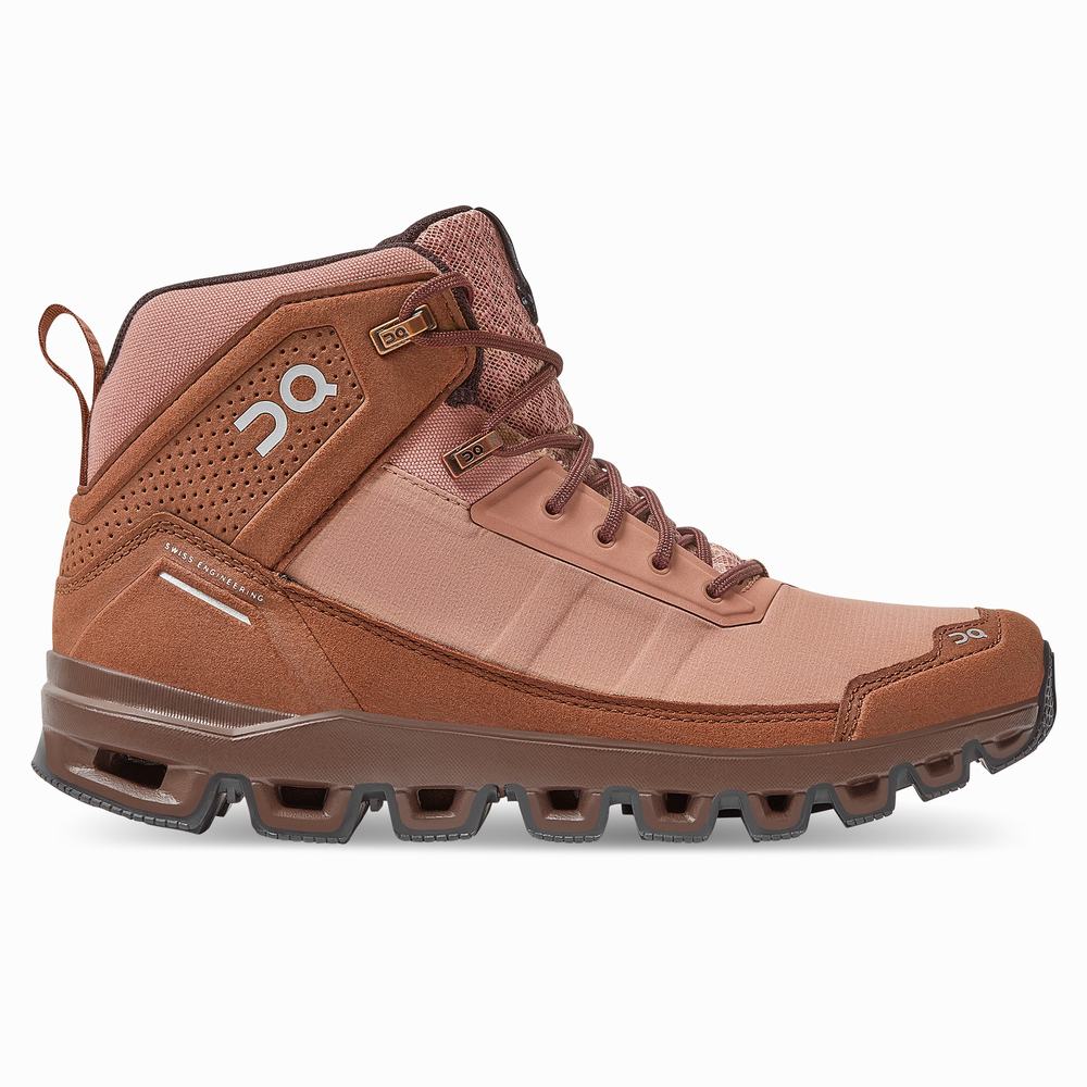 On Cloudridge Wandelschoenen Dames Bruin Roze | 738249VFR