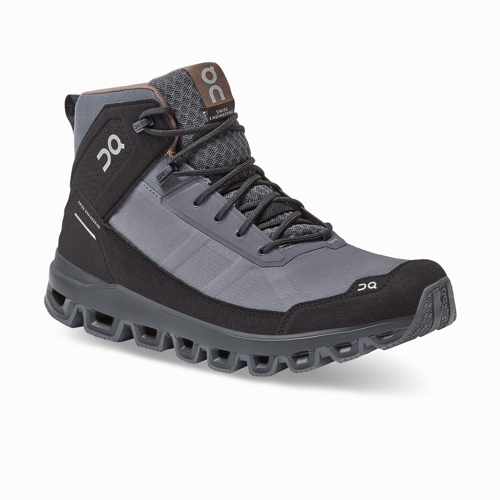 On Cloudridge Wandelschoenen Heren Zwart Grijs | 139547EGJ