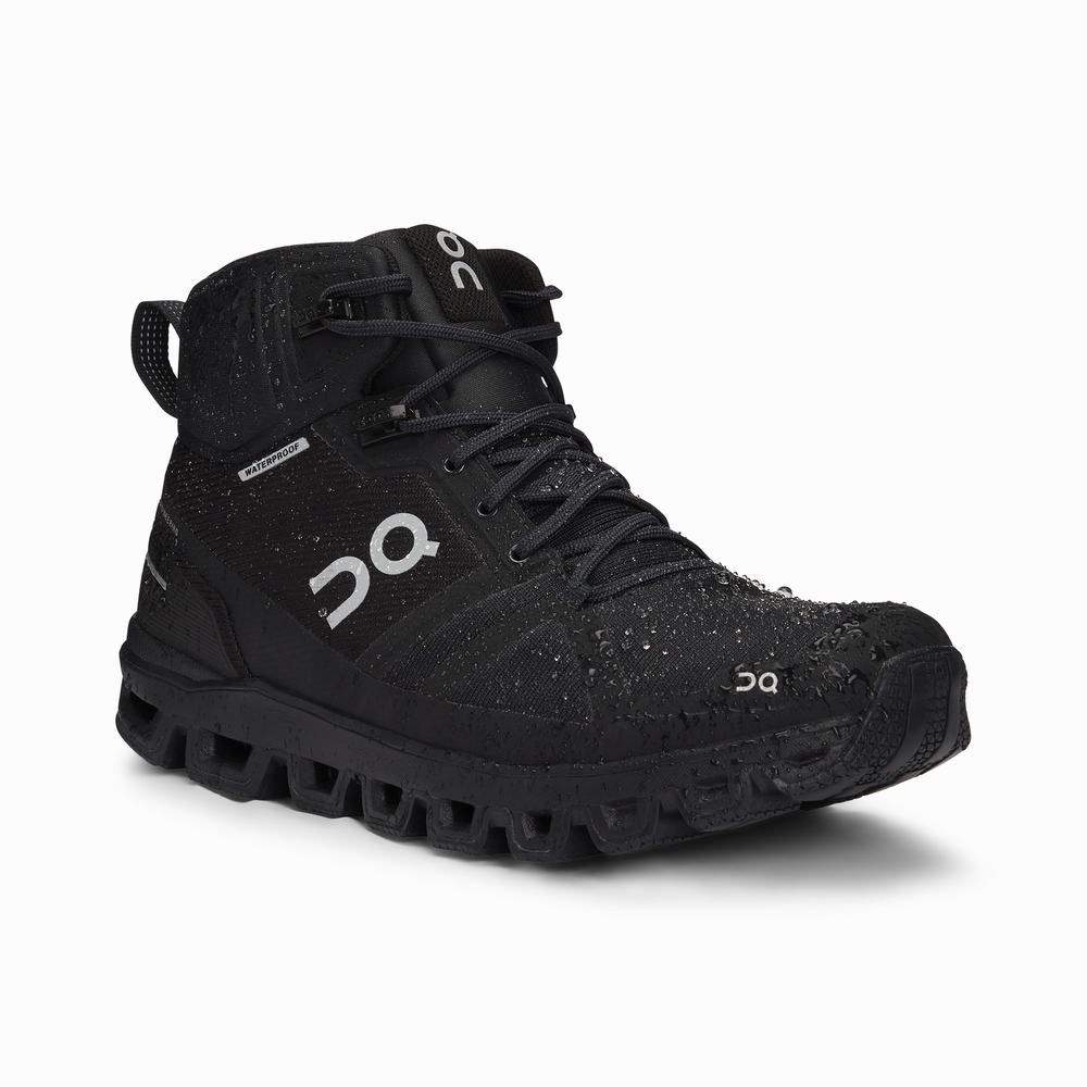 On Cloudrock Waterproof Wandelschoenen Dames Zwart | 621970LMZ