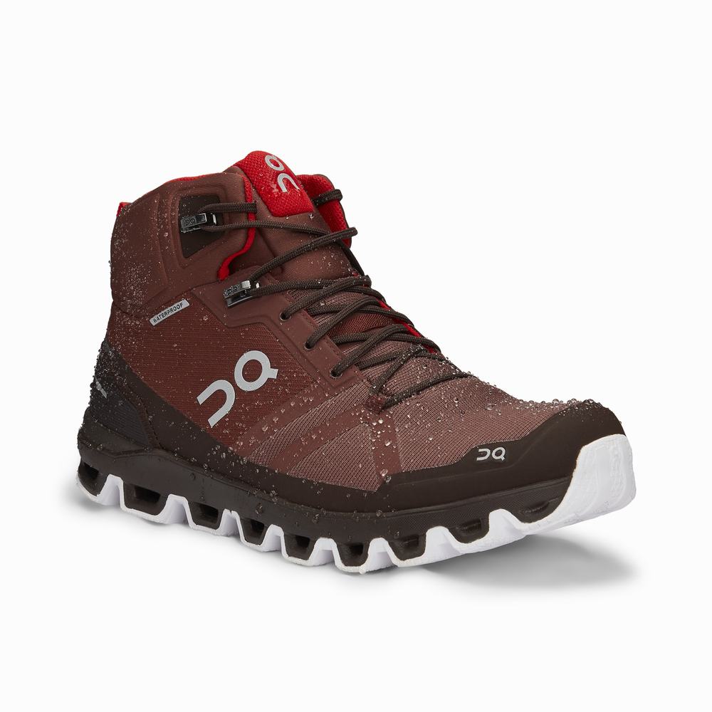 On Cloudrock Waterproof Wandelschoenen Heren Rood | 875640UFC