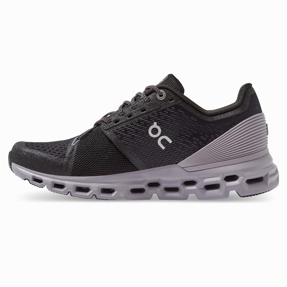 On Cloudstratus Road Loopschoenen Dames Zwart | 917064BSC