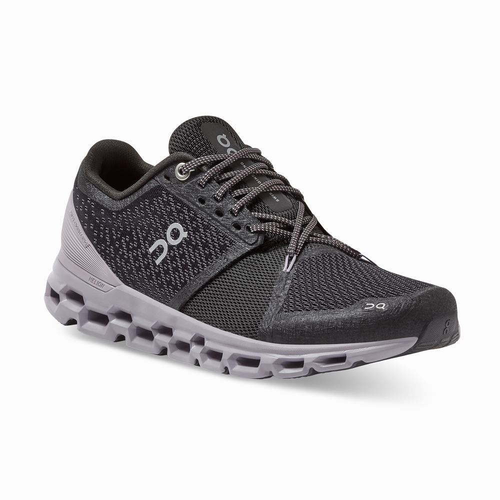 On Cloudstratus Road Loopschoenen Dames Zwart | 917064BSC