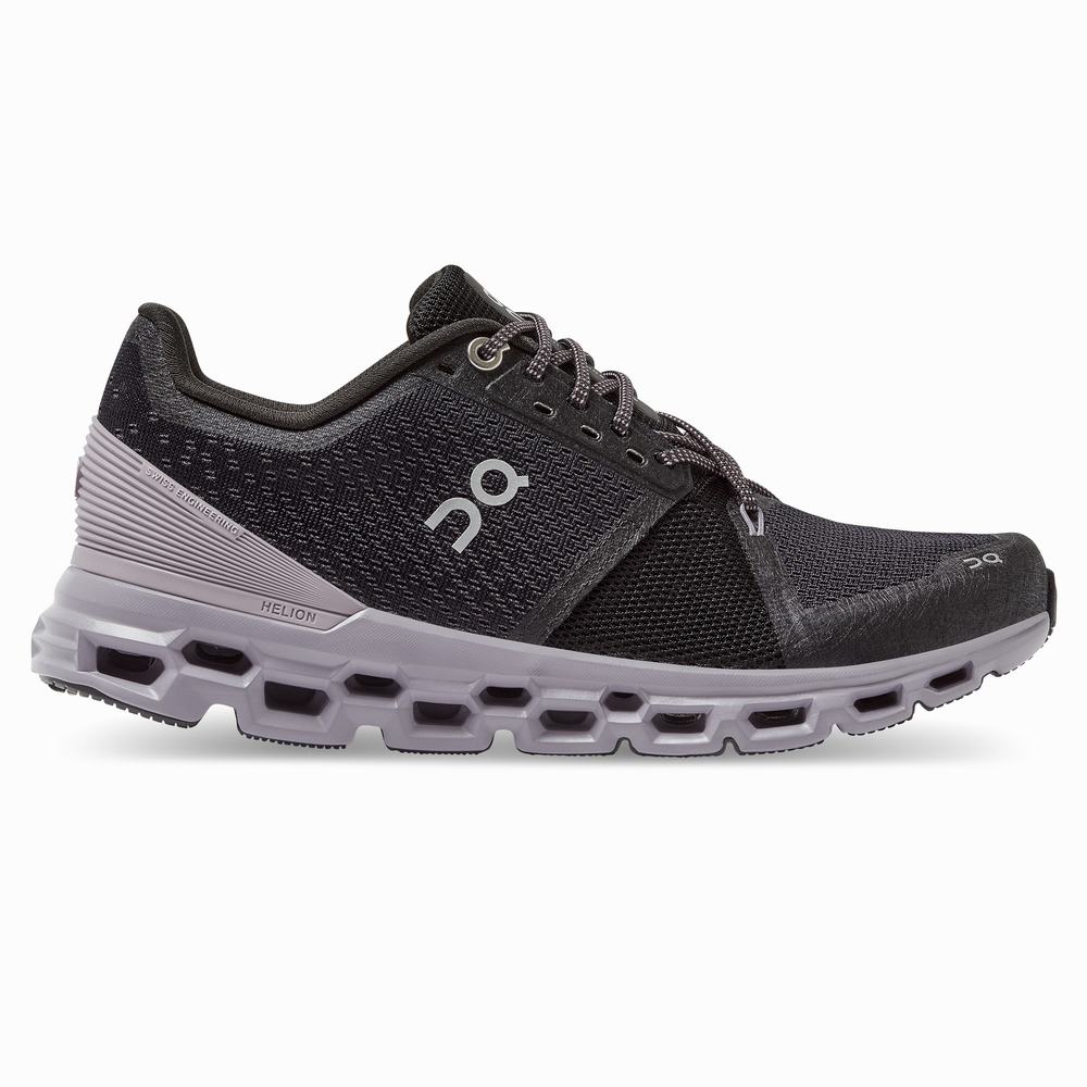 On Cloudstratus Road Loopschoenen Dames Zwart | 917064BSC