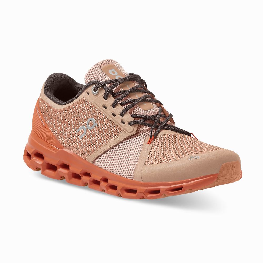 On Cloudstratus Road Loopschoenen Dames Bruin Roze | 651847MAY