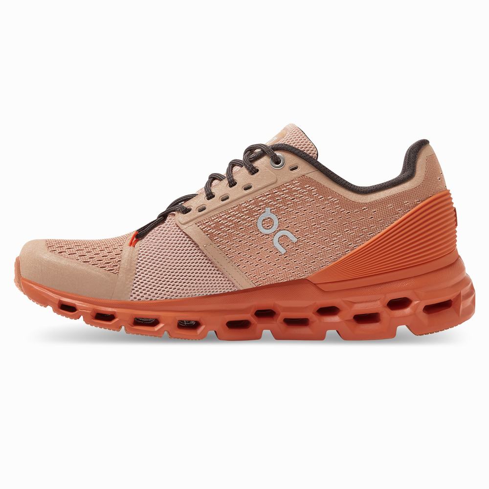 On Cloudstratus Road Loopschoenen Dames Bruin Roze | 651847MAY