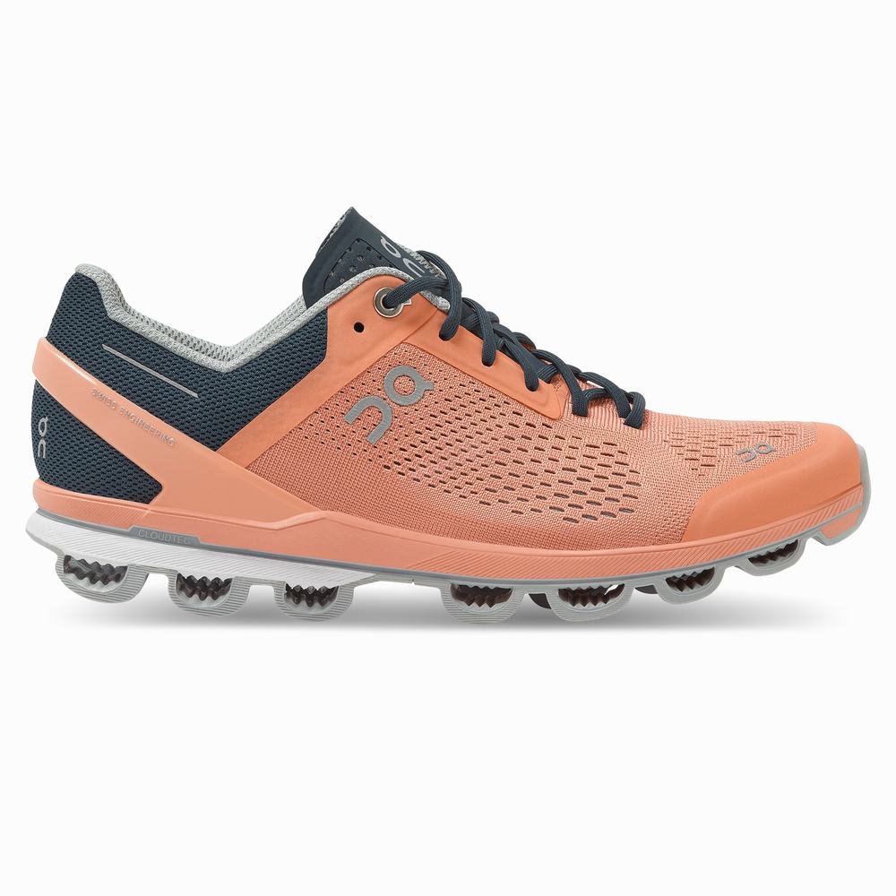 On Cloudsurfer Trainingsschoenen Dames Koraal Donkerblauw | 089146FVA