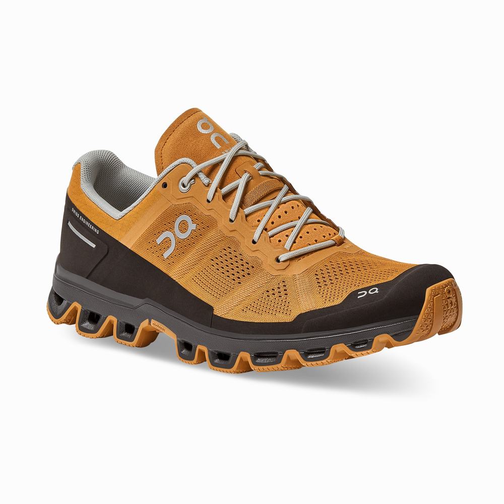 On Cloudventure Trailrunning Schoenen Heren Bruin Geel | 984271MDH