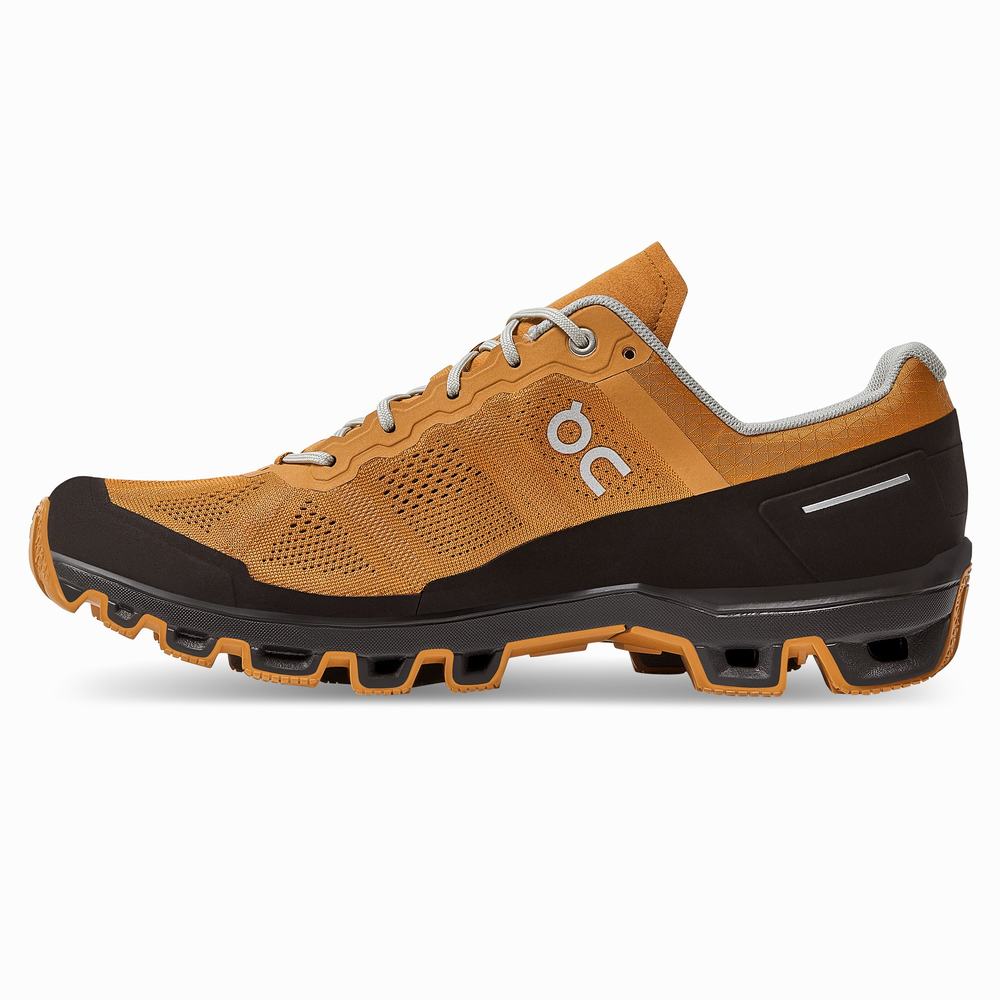 On Cloudventure Trailrunning Schoenen Heren Bruin Geel | 984271MDH