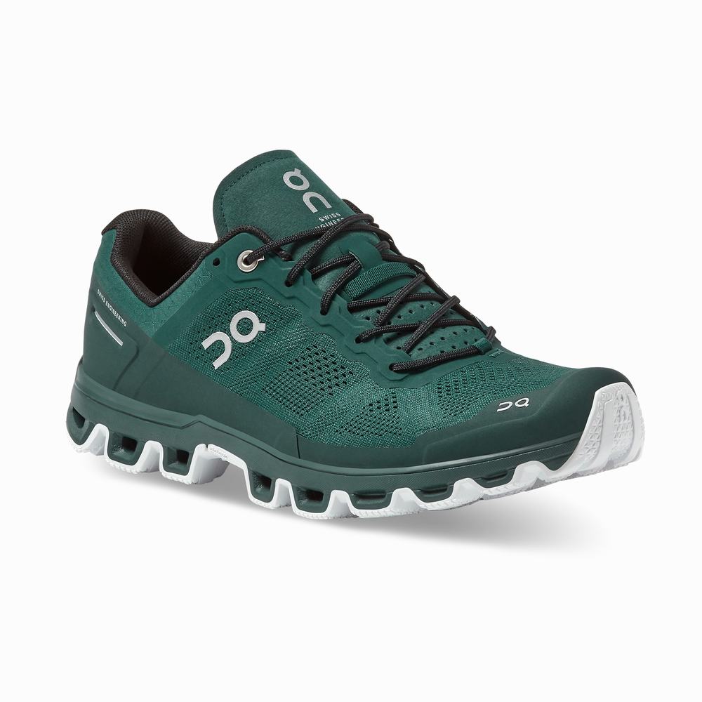 On Cloudventure Trailrunning Schoenen Heren Groen Wit | 463810NRJ