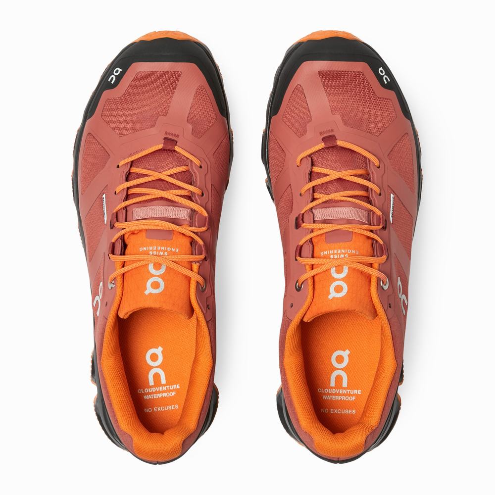 On Cloudventure Waterproof Trailrunning Schoenen Heren Rood Oranje | 072189QEP