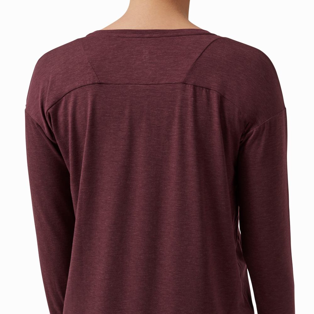 On Comfort T-shirts Dames Bordeaux | 150378HOZ