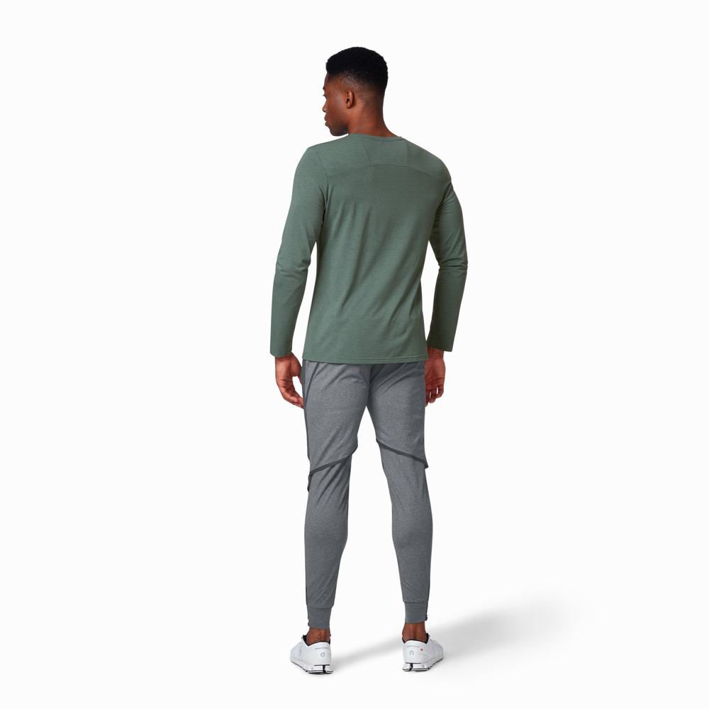 On Comfort T-shirts Heren Olijfgroen | 619280CSN