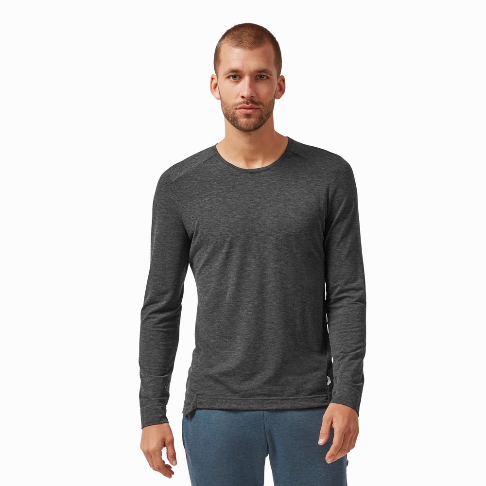 On Comfort T-shirts Heren Zwart | 587960DVE