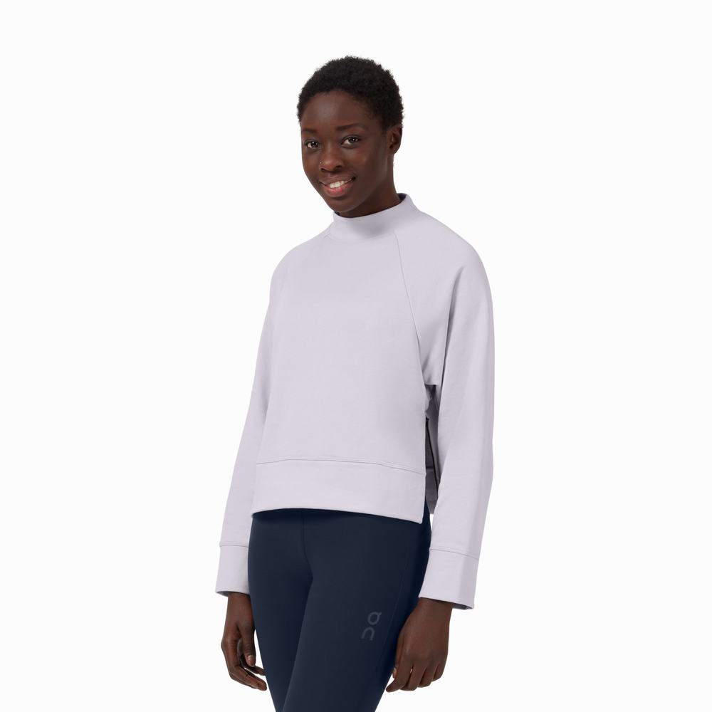 On Crew Neck Sweatshirt Dames Beige | 473896QZT