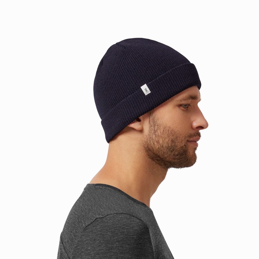 On Merino Beanie Hoeden Heren Donkerblauw | 507862KHR