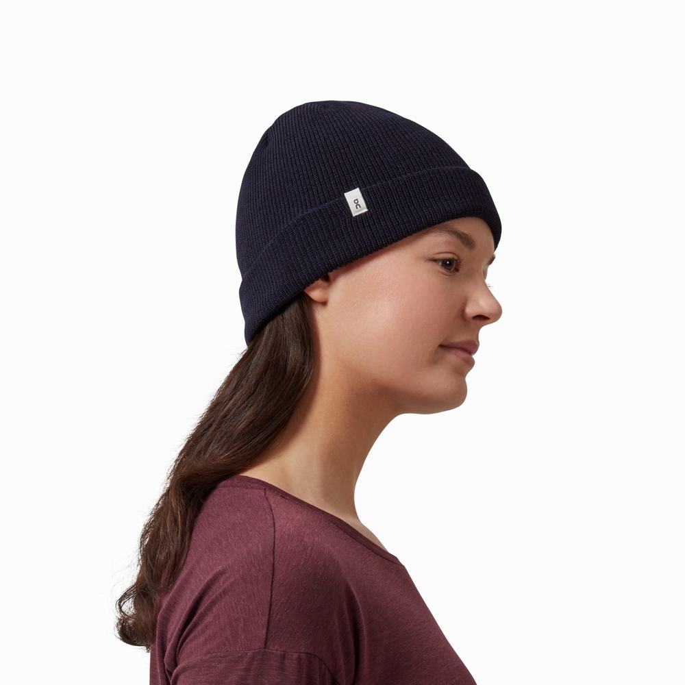 On Merino Beanie Hoeden Heren Donkerblauw | 507862KHR