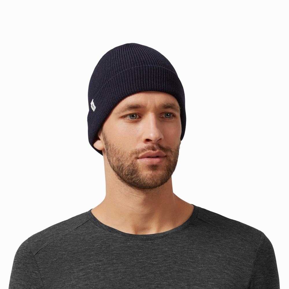 On Merino Beanie Hoeden Heren Donkerblauw | 507862KHR