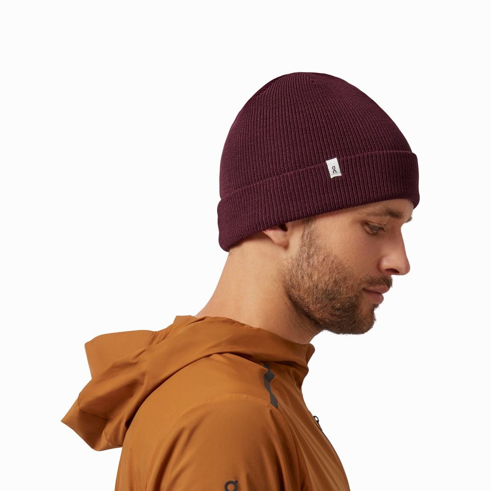 On Merino Beanie Hoeden Heren Rood | 412630QBW