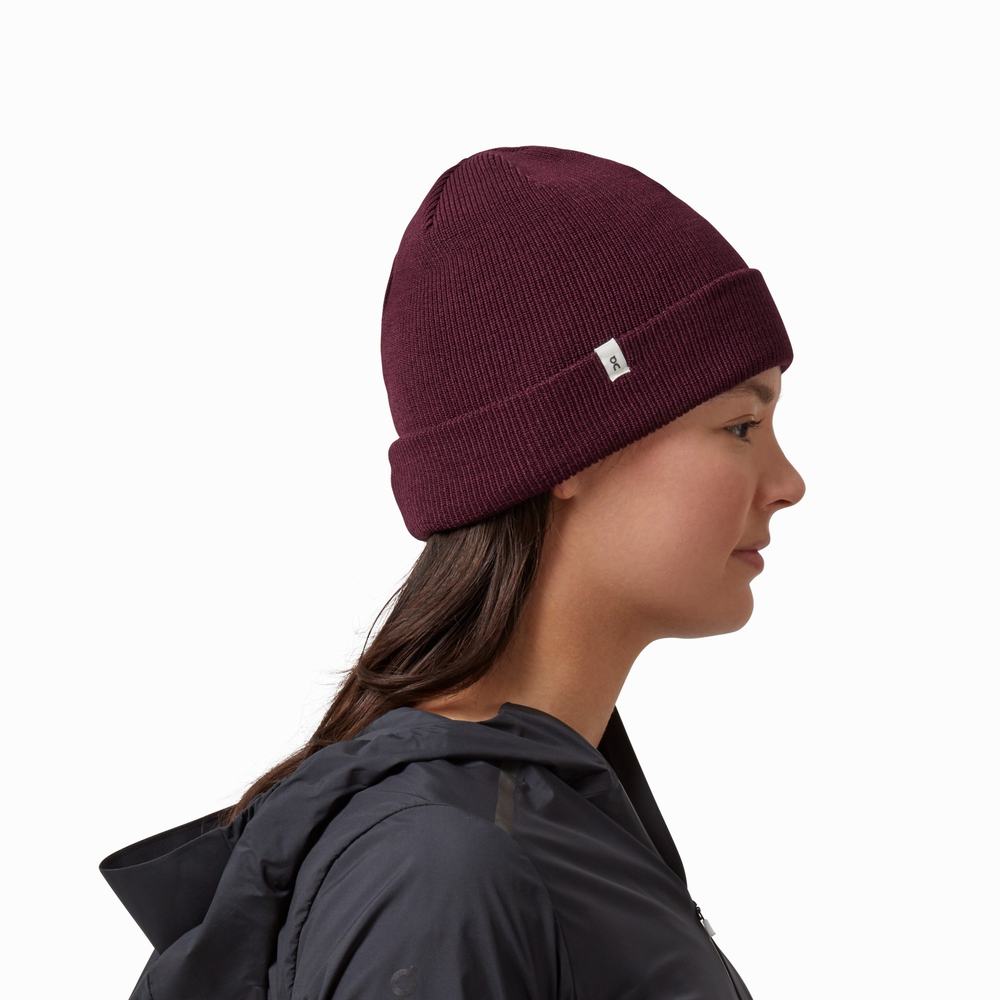 On Merino Beanie Hoeden Heren Rood | 412630QBW