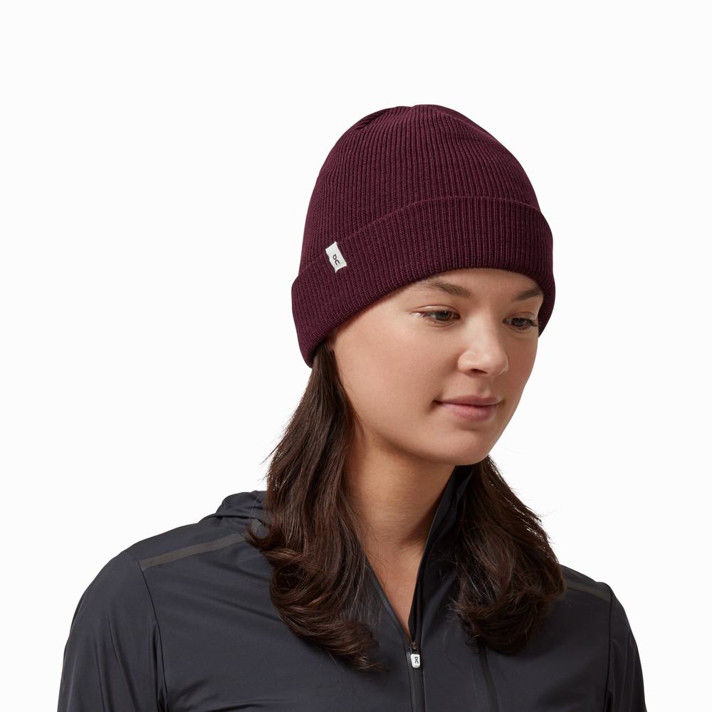 On Merino Beanie Hoeden Heren Rood | 412630QBW