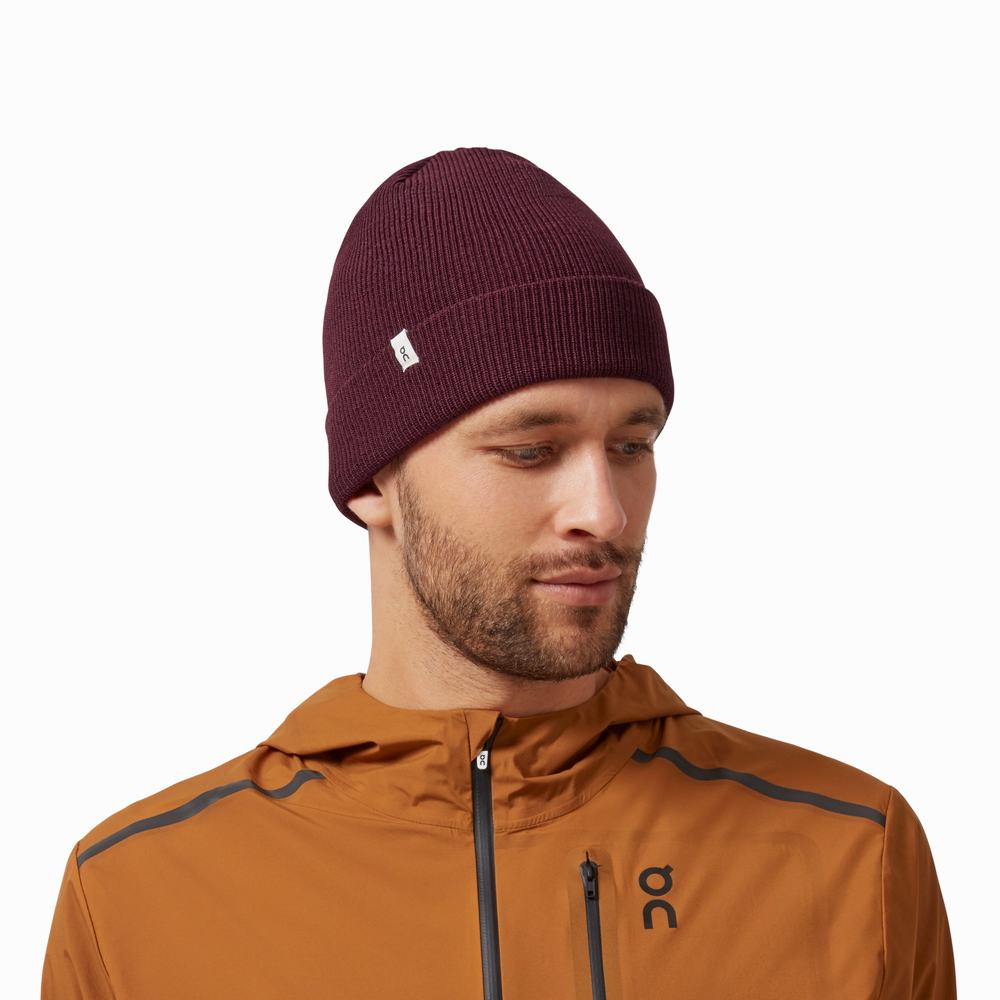 On Merino Beanie Hoeden Heren Rood | 412630QBW